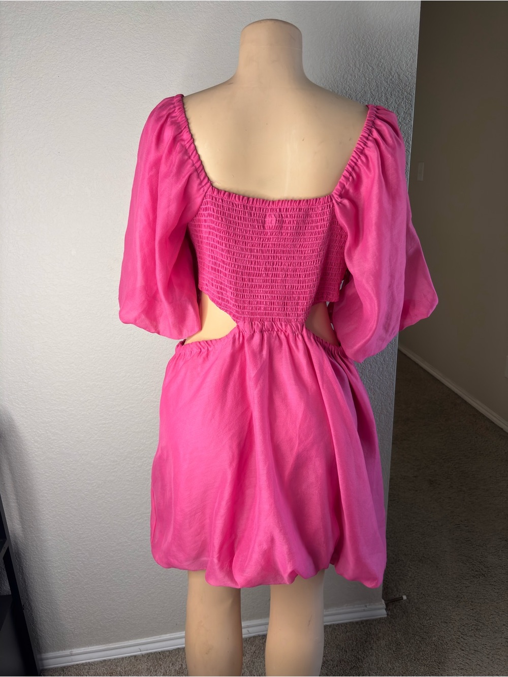 a new day Hot Pink Smocked Strapless Top